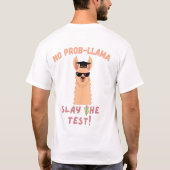 No Prob-llama – ラマおもしろい卒業試験日De Tシャツ (裏面)