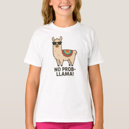 No Prob-Llama Cool Beige Llama Design Tシャツ