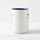 No Prob Llama Cute Illustration ツートーンマグカップ (中央)