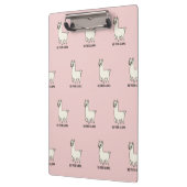 "No Prob-Llama" Cute Llama Doodle - Chill Vibe クリップボード (左)