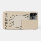 "No Prob-Llama" Cute Llama Doodle - Chill Vibe Case-Mate iPhoneケース (裏面(横))