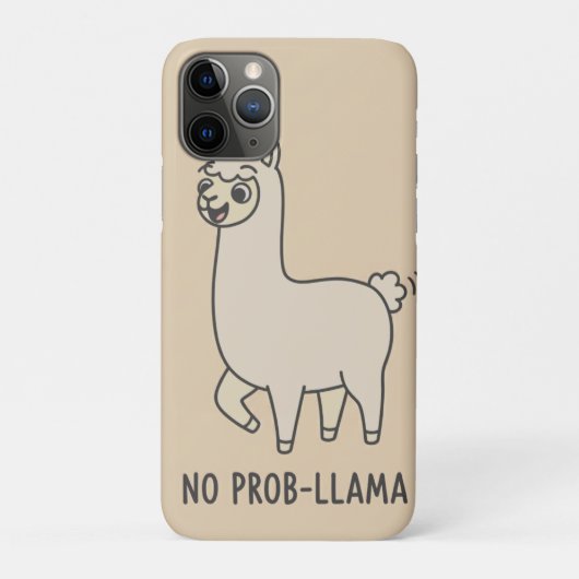 "No Prob-Llama" Cute Llama Doodle - Chill Vibe Case-Mate iPhoneケース (裏)