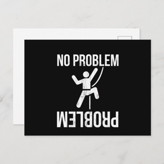 No Problem Problem Funny Novelty Rock Climbing Gif ポストカード (正面/裏面)