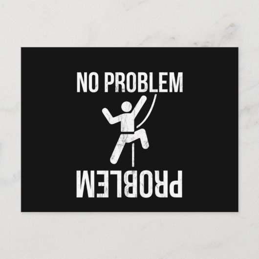 No Problem Problem Funny Novelty Rock Climbing Gif ポストカード (正面)