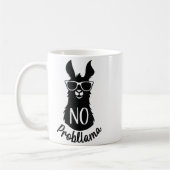 No Probllama Gift Humor Word Game Lama No Problema コーヒーマグカップ (左)