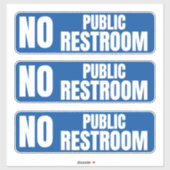 No Public Restroom Storefrontデカール シール (シート)