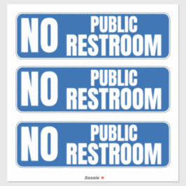 No Public Restroom Storefrontデカール シール
