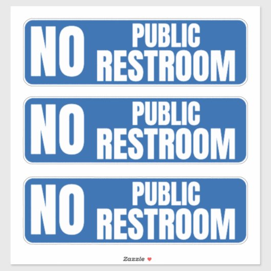 No Public Restroom Storefrontデカール シール (シート)