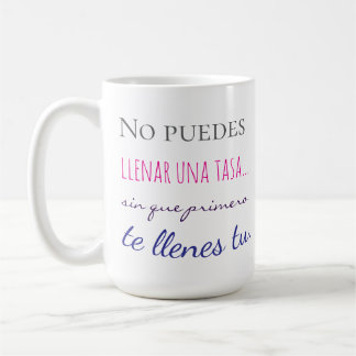 no puedes llenar una tasa sin que primero te llen コーヒーマグカップ
