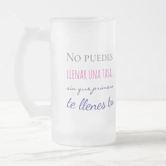no puedes llenar una tasa sin que primero te llen フロストグラスビールジョッキ (左)