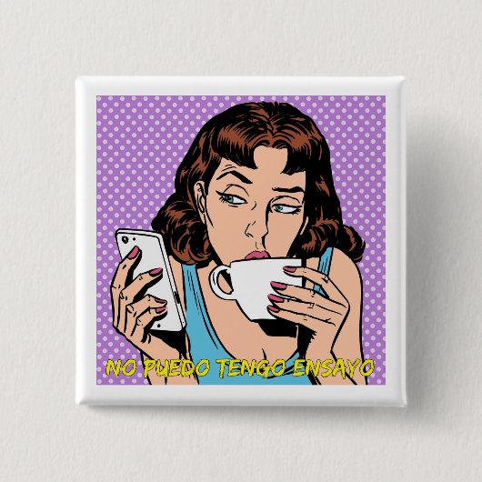 NO PUEDO TENGO ENSAYO 缶バッジ (正面)