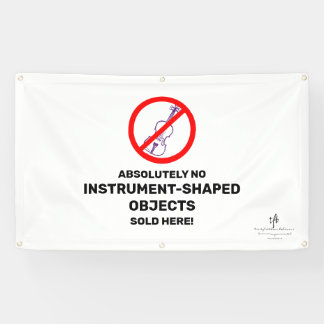 No Purple Violinsローカルミュージックストア 横断幕