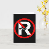 No R Word Shirt Funny Quote For Men Women カード (黄色い花)