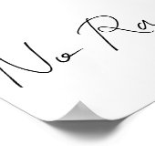 No Rain No Flowersラインアートカスタム文字 ポスター (角)