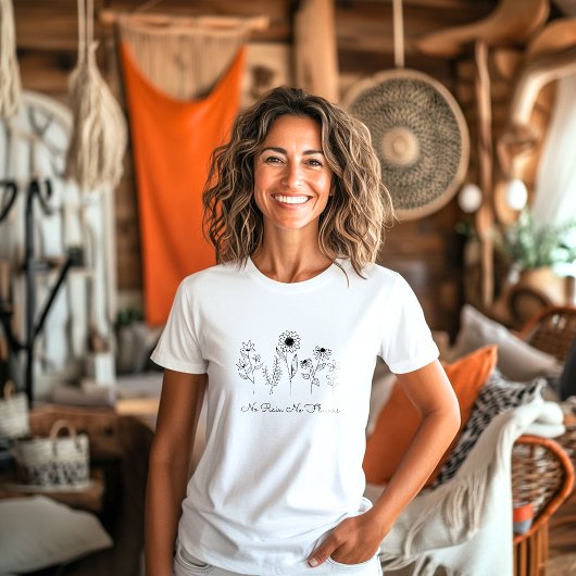 No Rain No Flowers Boho Line Tシャツ