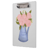 No rain no flowers watering can with flowers クリップボード (左)
