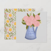 No rain no flowers watering can with flowers シーズンカード (正面/裏面)