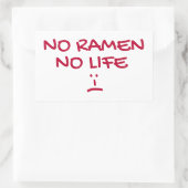 NO RAMEN NO LIFE - Nodddle 日本の Soup lovers 長方形シール (バッグ)