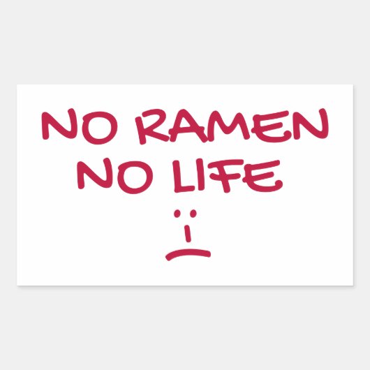 NO RAMEN NO LIFE - Nodddle 日本の Soup lovers 長方形シール (正面)