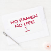 NO RAMEN NO LIFE - Nodddle 日本の Soup lovers 長方形シール (封筒)