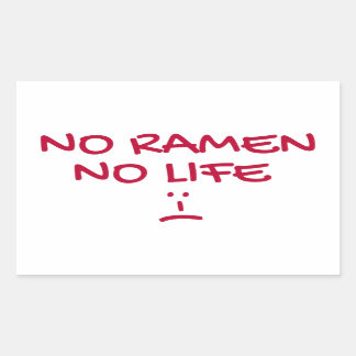 NO RAMEN NO LIFE - Nodddle 日本の Soup lovers 長方形シール