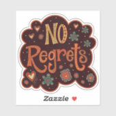 No re後悔かわいいフロアおもしろいお洒落インスピレーション シール (シート)