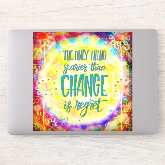 No re後悔Bohoフローラカラフル花 シール (コンピューター)