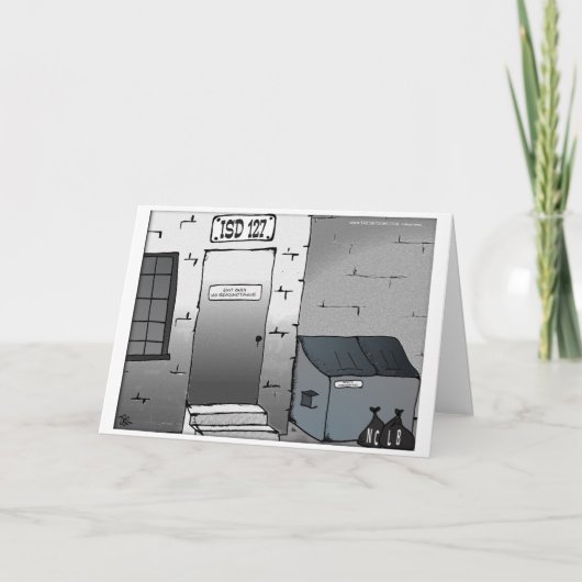 No Readmittance Exit Only折り畳みグリーティングカード カード (正面)