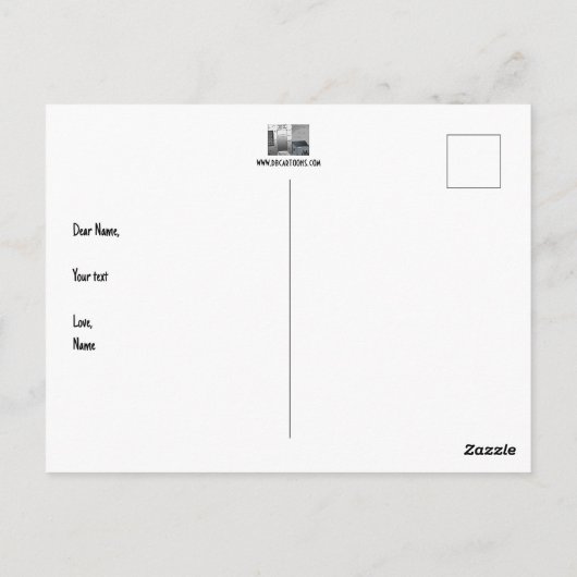 No Readmittance Exit Only ポストカード (裏面)