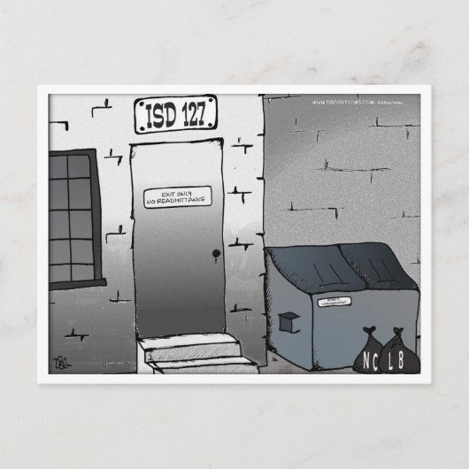 No Readmittance Exit Only ポストカード (正面)