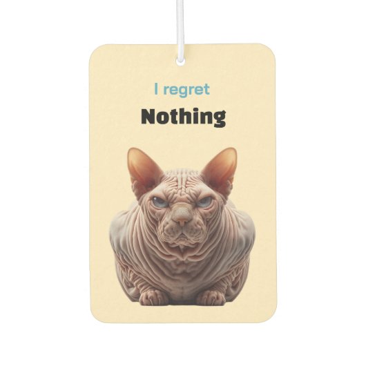 No regret Sphynx Cat カーエアーフレッシュナー (正面)