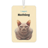 No regret Sphynx Cat カーエアーフレッシュナー (裏面)