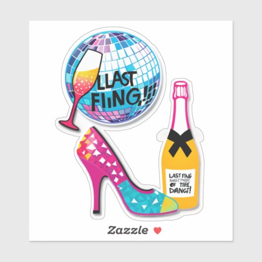 No Regrets Before the Vows!" (Bachelorette Party) シール (シート)