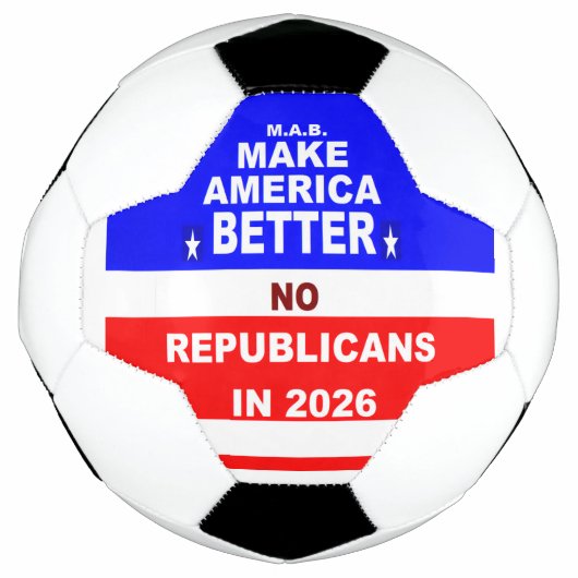 "NO Republicans" サッカーボール (正面)