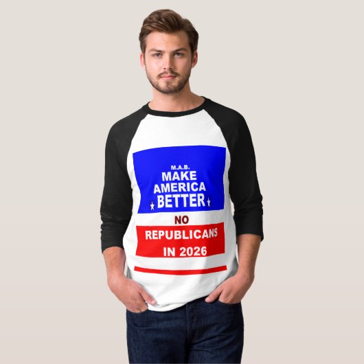 "NO Republicans" Tシャツ (正面フル)