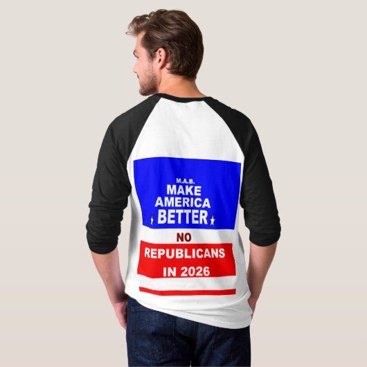 "NO Republicans" Tシャツ (裏面フル)