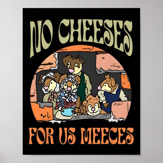 No Retro Cheeses For Us Party Meeces Christmas Hol ポスター (正面)
