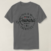 No reward without sacrifice tシャツ (デザイン正面)
