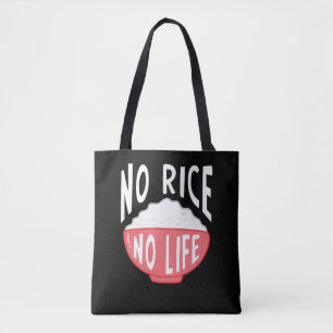 No Rice No Lifeアジアのお茶碗中毒 トートバッグ