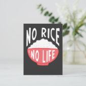 No Rice No Life Asian Rice Bowl中毒 ポストカード (スタンド正面)
