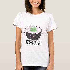 No Rice No Life Asian Rice Bowl中毒 Tシャツ