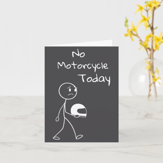 No Ride Today Funny Motorcycle Motorcycle Lovers M カード (黄色い花)
