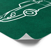 No Risk No Porsche Funny Car Quote Poster ポスター (角)