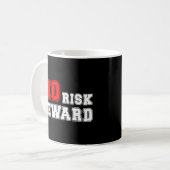 No Risk No Reward Motivational Quote Design コーヒーマグカップ (正面左)