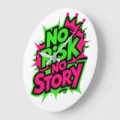 No Risk No Story ラージ壁時計 (傾斜)