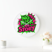 No Risk No Story ラージ壁時計 (ホーム)