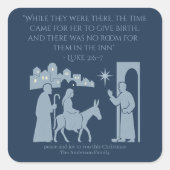 No Room at the Inn Sticker – Nativity Scene スクエアシール (正面)