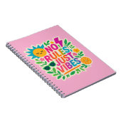 No Rules Just Vibes – ネオングラデーションかわいい – パンクTy ノートブック (右側)