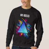 NO RULES – Neon Geometric Style スウェットシャツ (正面)