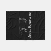 No Running Today Funny Marathon Runner Athlete Men フリースブランケット (正面(横))